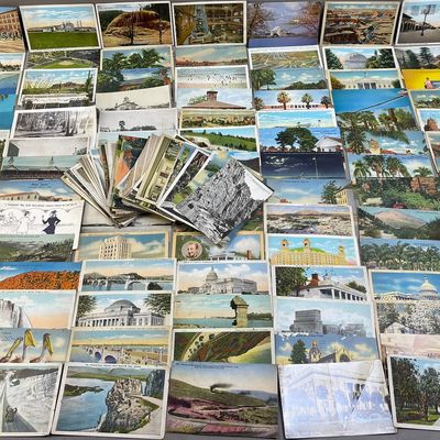 Lot of 172 1900-40s Assort Handwritten Post Cards