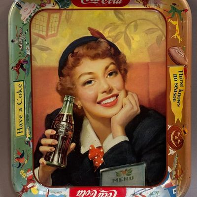 Coca Cola 1930 Litho Metal Serving Tray