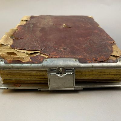 Antique Photo Album w/ 42 Pictures Family Children