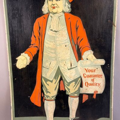 1924 Quaker Mills Thick Cardstock Advertising Sign