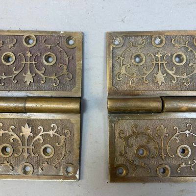 Pair 1870 5" x 7" Antique Door Hinges