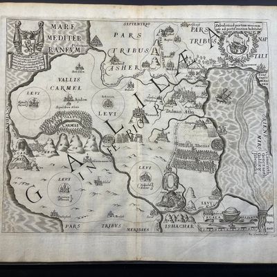 Antique Zebulon Tribal Territory Map Thomas Fuller