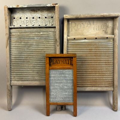Lot of 3 Antique Wash/Soapboards