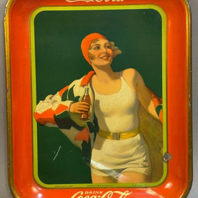 Drink Coca Cola 1930 Tin Litho Soda Serving Tray