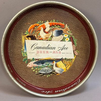 Canadian Ace Beer & Ale Metal Serving Tray