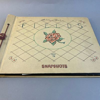 Antique 1945 Photo Snapshot Book Military Family