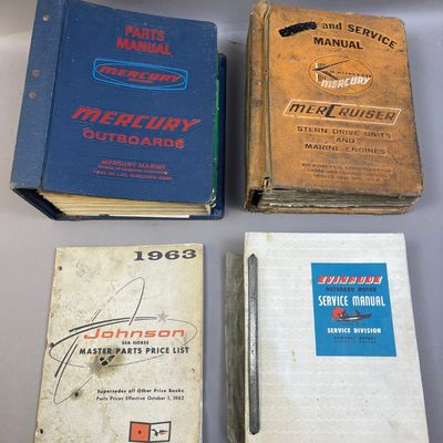 Lot of 4 Mercury & Johnson Outboard 60s Manuals