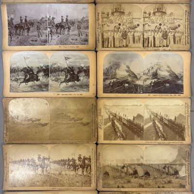 Lot of 12 Military Stereoview Cards1898-1899