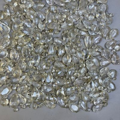Vintage Clear Glass Chandelier Teardrop Prisms