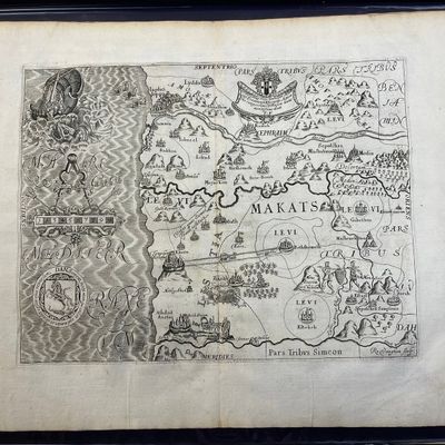 Piagah Sight of Palestine & Confines T. Fuller Map