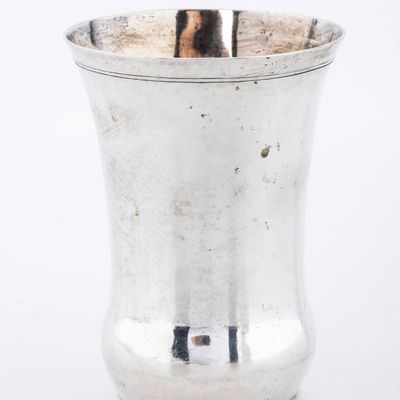 A LARGE SILVER KIDDUSH GOBLET. Vienna, 1832.
