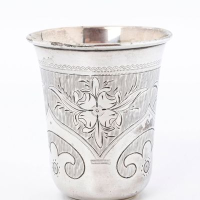 A LARGE SILVER KIDDUSH CUP. Moscow, 1869