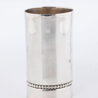 A STERLING SILVER KIDDUSH CUP BY BIER SILVERSMITHS. Israel, modern