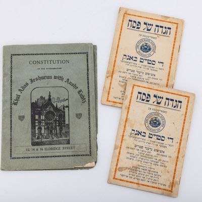 THREE EARLY NEW YORK BOOKLETS - HAGGADOT AND A CONSTITUTION.