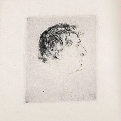 AN ORIGINAL DRAWING OF MARC CHAGALL BY HERMANN STRUCK. 6 March 1876 - 11 January 1944.