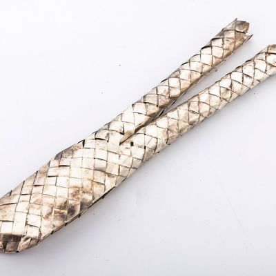 A STERLING SILVER LULAV HOLDER BY NETAFIM.