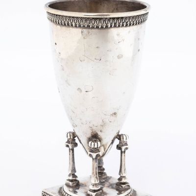 ASTERLING SILVER KIDDUSH CUP BY NETAFIM. Israel, c. 2000.