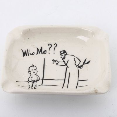 AN ANTI-SEMITIC ASH TRAY BY BONSACK, 1953