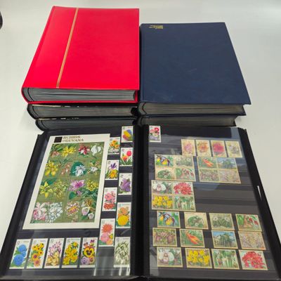 A LARGE WORLD MINT STAMP COLLECTION - FLOWERS FRUITS AND EXOTICA