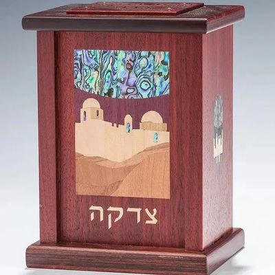 A LARGE HAND MADE CHARITY CONTAINER BY ALEX AND LORELEI GRUSS. Brooklyn, modern.