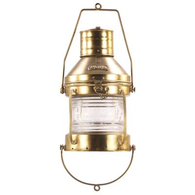 Sale Photo Thumbnail #354: BRASS AND GLASS RAILROAD STYLE LANTERN.