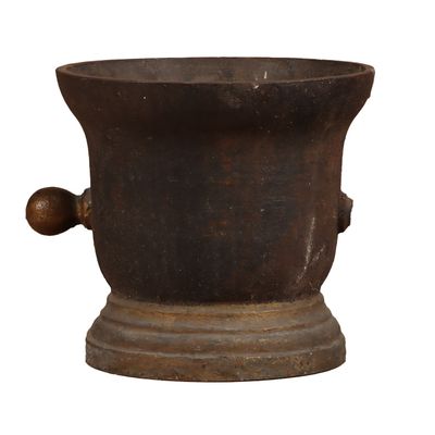 Sale Photo Thumbnail #386: FRENCH NINETEENTH CENTURY CAST IRON MORTAR.
