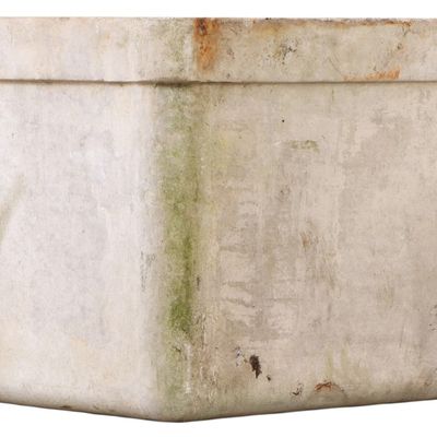 Sale Photo Thumbnail #388: LARGE FRENCH MODERNIST CAST STONE PLANTERS DESIGNED BY WILLY GUHL C 1970.