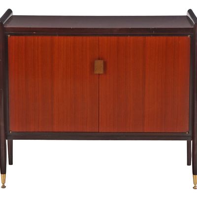 Sale Photo Thumbnail #146: MAHOGANY AND PARTIAL EBONIZED TWO DOOR CABINET C 1945.