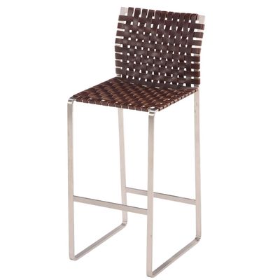 Sale Photo Thumbnail #172: MARK ALBRECTH LEATHER BAR STOOL