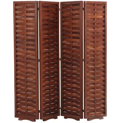 Sale Photo Thumbnail #327: AN ITALIAN FOUR PANEL SCREEN WITH WOVEN DESIGN C 1960
