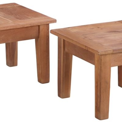 Sale Photo Thumbnail #304: PAIR OF FRENCH SOLID OAK END TABLES.