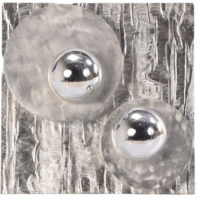 A MID CENTURY MODERN TEXTURED ALUMINUM WALL SCONCE BY LUMALUX.