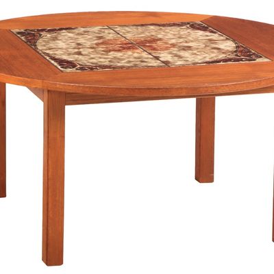 Sale Photo Thumbnail #175: A DANISH TEAK AND TILE TOP COFFEE TABLE.