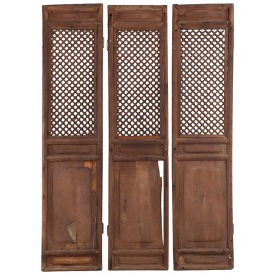 Sale Photo Thumbnail #362: THREE WOOD DOORS WITH LATICE DESIGN C 1900.