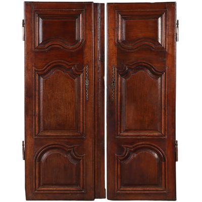Sale Photo Thumbnail #368: PAIR NINETEENTH CENTURY FRENCH CABINET DOORS WITH HINGES.