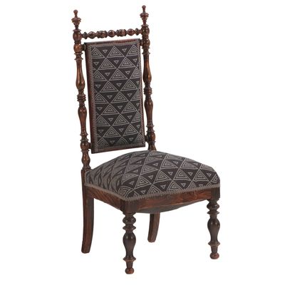 Sale Photo Thumbnail #254: NINETEENTH CENTURY FAUX ROSEWOOD SPOOL TURNED SLIPPER CHAIR.