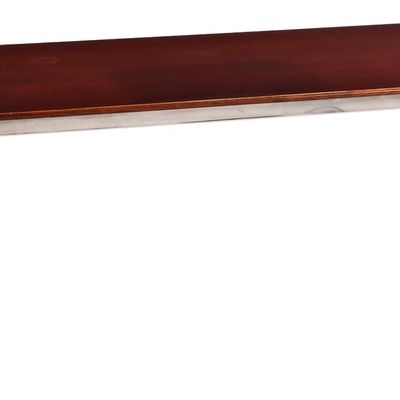 MAHOGANY AND STEEL TABLE C 1960.
