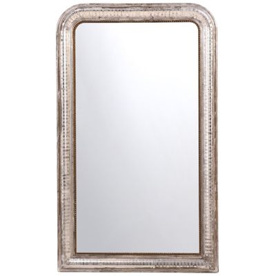 FRENCH LOUIS PHILIPPE SILVER GILTWOOD MIRROR C 1870.