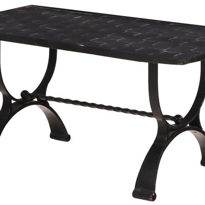 Sale Photo Thumbnail #299: FRENCH BRUTALIST STYLE STRAP IRON COFFEE TABLE C 1960.