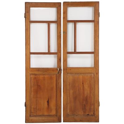 Sale Photo Thumbnail #359: PAIR OF FRENCH OAK EXTERIOR DOORS C 1900.