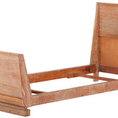 FRENCH CERUSED OAK TWIN BED OR DAY BED C 1940.