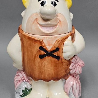 Ceramic Barney Rubble Cookie Jar