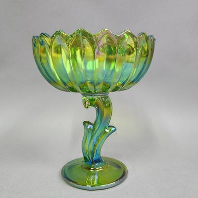 Indiana Glass Carnival Lotus Blossom Compote