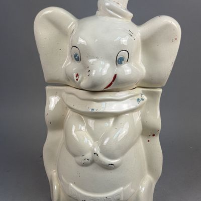 Walt Disney Productions Ceramic Turnabout Dumbo Cookie Jar