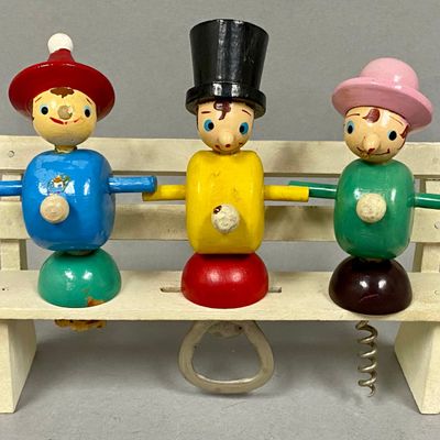 Mid-Century Wooden Character Bar Set