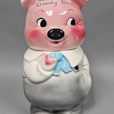 Vintage Pottery Goody Bank Pig Jar