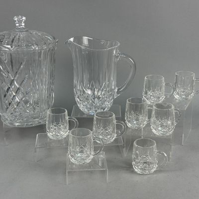 Ten Piece Pressed Glass Beverage Set