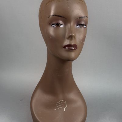 Stylized Molded Plastic Mannequin Head Bust