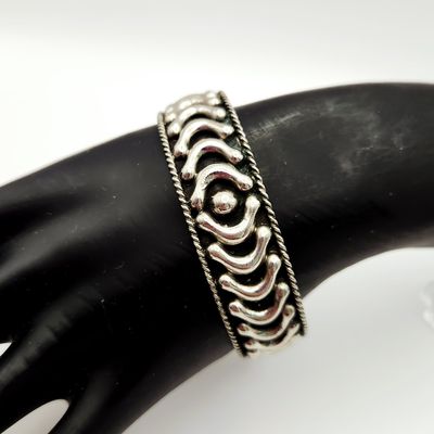 Vintage Mexican Alpaca Cuff Bracelet