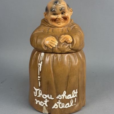 Glazed Earthenware Jovial Monk Cookie Jar